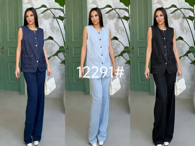 Denim top with buttons